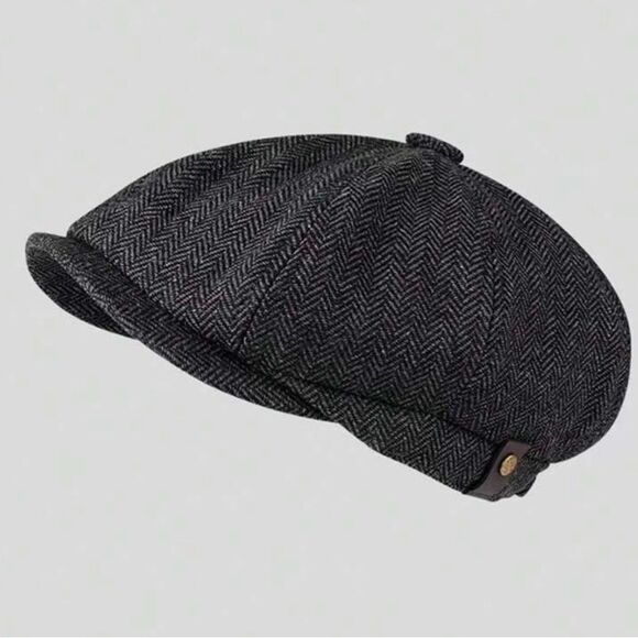 Other - Herringbone Wool Newsboy Cap